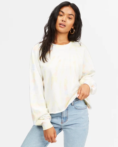 BILLABONG Dreamy Hues Crewneck Sweatshirt MULTI 1 BILLABONG Dreamy Hues Crewneck Sweatshirt MULTI