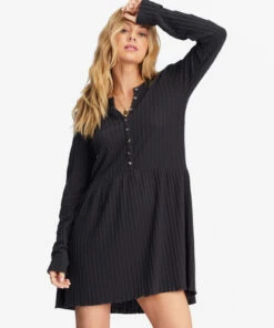 BILLABONG Always Lounging Dress OFF BLACK