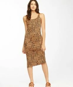BILLABONG Warm Waves Midi Dress ANIMAL