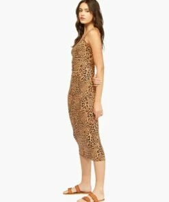 BILLABONG Warm Waves Midi Dress ANIMAL -Womens Dresses sales 2022 abjkd00124 billabongw ani sd1