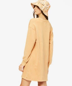 BILLABONG Sandy Dreams Sweatshirt Dress SANDSTONE -Womens Dresses sales 2022 abjkd00154 billabongw sds bck1