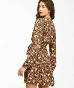 BILLABONG Golden Glow Dress BLACK -Womens Dresses sales 2022 abjwd00116 billabongw blk bck1