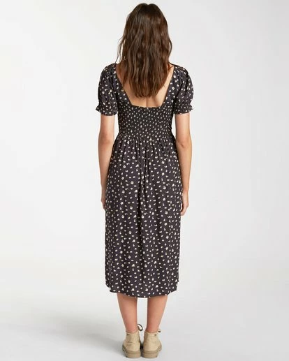 BILLABONG Love Letters Dress OFF BLACK 5 BILLABONG Love Letters Dress OFF BLACK - Image 5