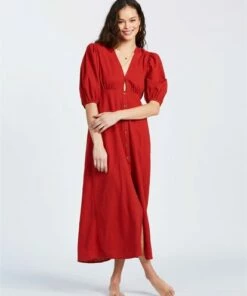 BILLABONG Run Wild Dress PAPRIKA -Womens Dresses sales 2022 abjwd00125 billabongw pap frt1
