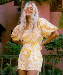 BILLABONG Hello Sun Mini Dress VINTAGE YELLOW
