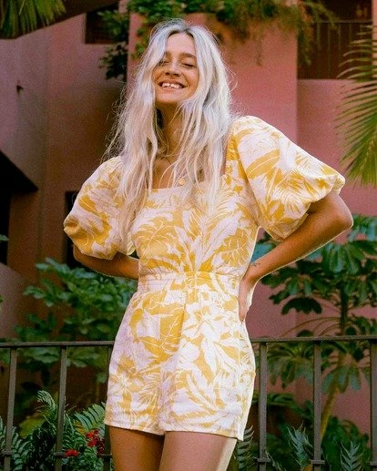 BILLABONG Hello Sun Mini Dress VINTAGE YELLOW 1 BILLABONG Hello Sun Mini Dress VINTAGE YELLOW