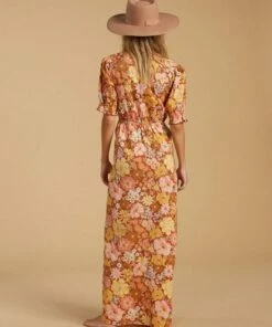BILLABONG Salty Blonde Hello There Dress BRONZE -Womens Dresses sales 2022 abjwd00186 billabongw brz bck1