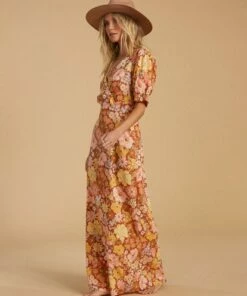 BILLABONG Salty Blonde Hello There Dress BRONZE -Womens Dresses sales 2022 abjwd00186 billabongw brz sd1