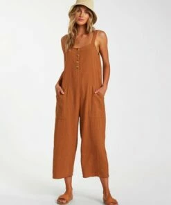 BILLABONG Daydream Jumpsuit CANYON -Womens Dresses sales 2022 abjwd00195 billabongw cay frt1
