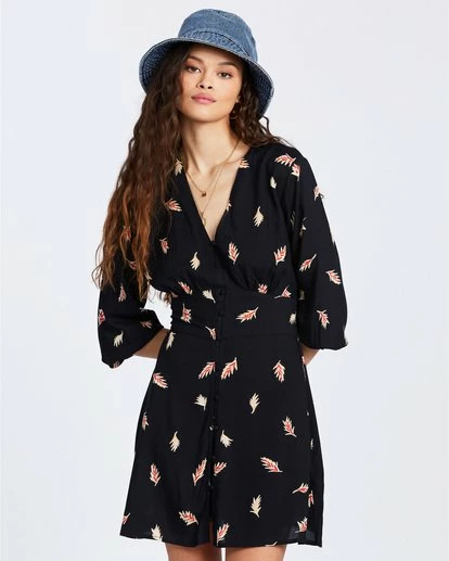 BILLABONG Love Potion Dress BLACK 2 BILLABONG Love Potion Dress BLACK - Image 2