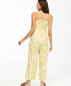 BILLABONG Forward Feelings Jumpsuit VINTAGE YELLOW -Womens Dresses sales 2022 abjwd00200 billabongw vyl bck1