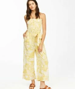 BILLABONG Forward Feelings Jumpsuit VINTAGE YELLOW