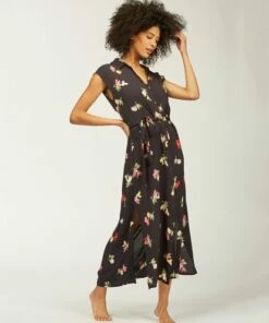 BILLABONG Little Flirt Maxi Dress FUEGO -Womens Dresses sales 2022 abjwd00207 billabongwg blk sd1