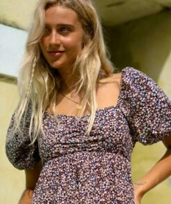 BILLABONG Be Mine Babydoll Dress STAY GOLDEN -Womens Dresses sales 2022 abjwd00253 billabongl ofb frt2