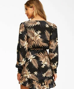 BILLABONG In My Heart Mini Dress BLACK MULTI -Womens Dresses sales 2022 abjwd00257 billabongw bml bck1
