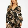 BILLABONG In My Heart Mini Dress BLACK MULTI