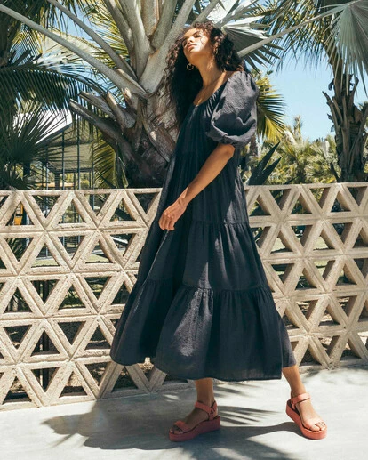 BILLABONG Endless Shore Maxi Dress OFF BLACK 1 BILLABONG Endless Shore Maxi Dress OFF BLACK