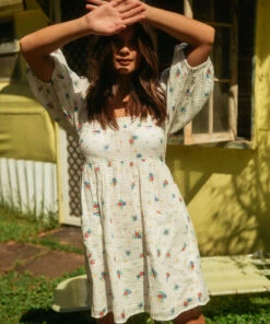 BILLABONG Wrangler Forget Me Not Dress SALT CRYSTAL -Womens Dresses sales 2022 abjwd00264 billabongl scs frt3
