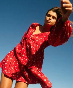 BILLABONG Wrangler Falling For You Dress CLASSIC RED