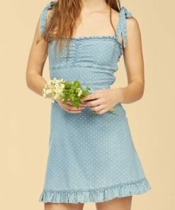 BILLABONG Wrangler Lovely Day Dress BLUE SURF -Womens Dresses sales 2022 abjwd00269 billabongw bjnw dtl1