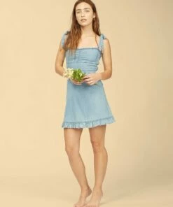 BILLABONG Wrangler Lovely Day Dress BLUE SURF