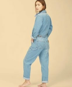 BILLABONG Wrangler On The Range Jumpsuit BEACH WASH -Womens Dresses sales 2022 abjwd00272 billabongw bhdw bck1