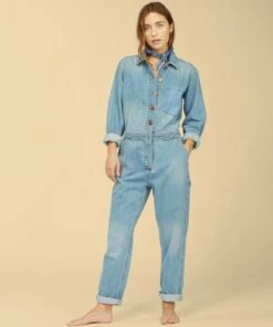 BILLABONG Wrangler On The Range Jumpsuit BEACH WASH -Womens Dresses sales 2022 abjwd00272 billabongw bhdw frt1