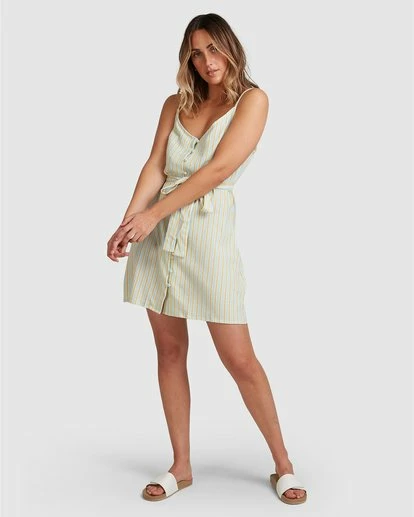 BILLABONG Arizona Boardwalk Slip Dress PASTEL BLUE 6 BILLABONG Arizona Boardwalk Slip Dress PASTEL BLUE - Image 6
