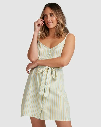 BILLABONG Arizona Boardwalk Slip Dress PASTEL BLUE 4 BILLABONG Arizona Boardwalk Slip Dress PASTEL BLUE - Image 4