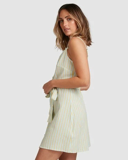 BILLABONG Arizona Boardwalk Slip Dress PASTEL BLUE 2 BILLABONG Arizona Boardwalk Slip Dress PASTEL BLUE - Image 2