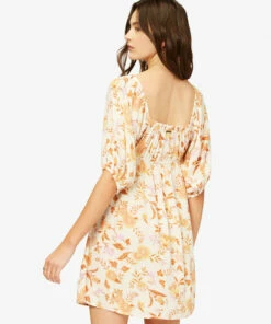 BILLABONG With Love Babydoll Dress ANTIQUE WHITE -Womens Dresses sales 2022 abjwd00322 billabongw anw bck1