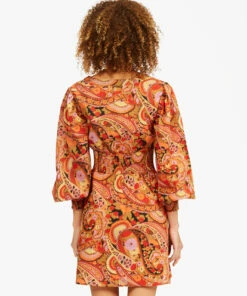 BILLABONG Perfect Paisley Mini Dress MULTI -Womens Dresses sales 2022 abjwd00324 billabongw mul bck1