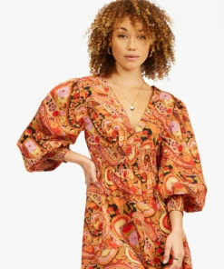 BILLABONG Perfect Paisley Mini Dress MULTI -Womens Dresses sales 2022 abjwd00324 billabongw mul dtl1