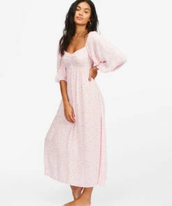 BILLABONG Swept Away Midi Dress OFF BLACK -Womens Dresses sales 2022 abjwd00327 billabongw mee0 sd1