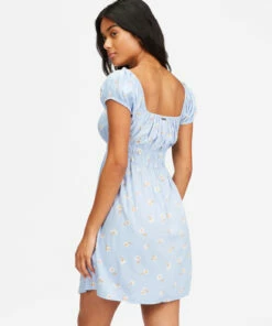 BILLABONG Wildflower Mini Dress RAIN DROP -Womens Dresses sales 2022 abjwd00352 billabongw rad bck1