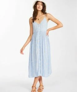 BILLABONG Venice Babe Midi Slip Dress RAIN DROP