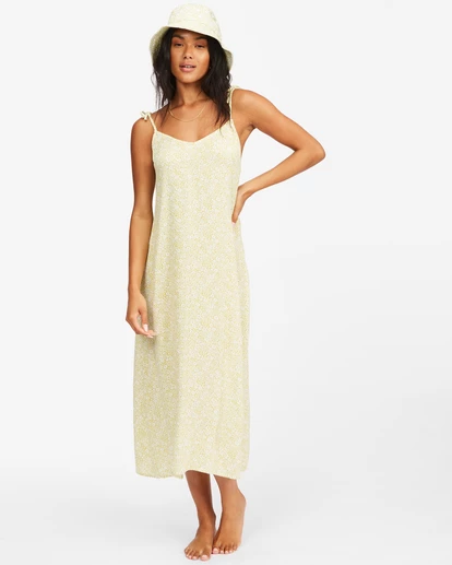 BILLABONG Sunbright Midi Slip Dress MELON 2 BILLABONG Sunbright Midi Slip Dress MELON - Image 2