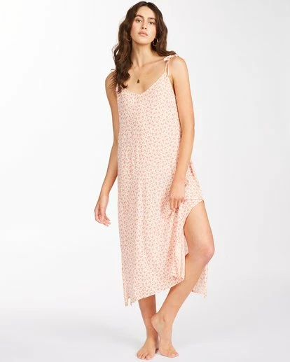 BILLABONG Sunbright Midi Slip Dress MELON 3 BILLABONG Sunbright Midi Slip Dress MELON - Image 3