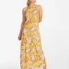 BILLABONG Retro Romance Halter Dress MOSS