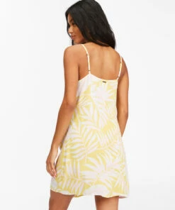 BILLABONG Morning Light Mini Slip Dress TROPICAL GREEN -Womens Dresses sales 2022 abjwd00368 billabongw srt bck1