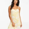 BILLABONG Morning Light Mini Slip Dress TROPICAL GREEN