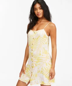 BILLABONG Morning Light Mini Slip Dress TROPICAL GREEN -Womens Dresses sales 2022 abjwd00368 billabongw srt sd1