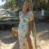 BILLABONG Jet Set Midi Dress BEACH GREEN