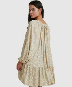 BILLABONG Dream Isle Charmer Mini Dress BEIGE -Womens Dresses sales 2022 abjwd00378 billabongw bei bck1