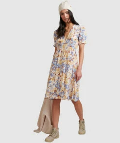 BILLABONG Hula Moon Midi Dress WHITE -Womens Dresses sales 2022 abjwd00381 billabongw wht frt2