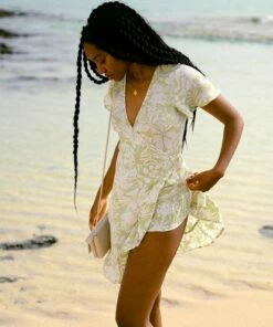 BILLABONG Honey Dew Wrap Dress HONEY DEW