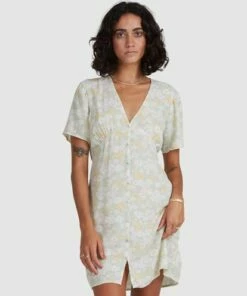 BILLABONG Melody Dress HONEY DEW -Womens Dresses sales 2022 abjwd00383 billabongw gbq0 frt2