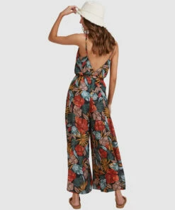 BILLABONG Sundaze Jumpsuit BLACK -Womens Dresses sales 2022 abjwd00394 billabongw blk bck1