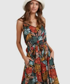 BILLABONG Sundaze Jumpsuit BLACK -Womens Dresses sales 2022 abjwd00394 billabongw blk dtl1