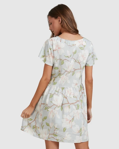BILLABONG Moonflower Mini Dress MINT 6 BILLABONG Moonflower Mini Dress MINT - Image 6